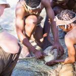 mit den San auf Bushwalk in der Kalahari 