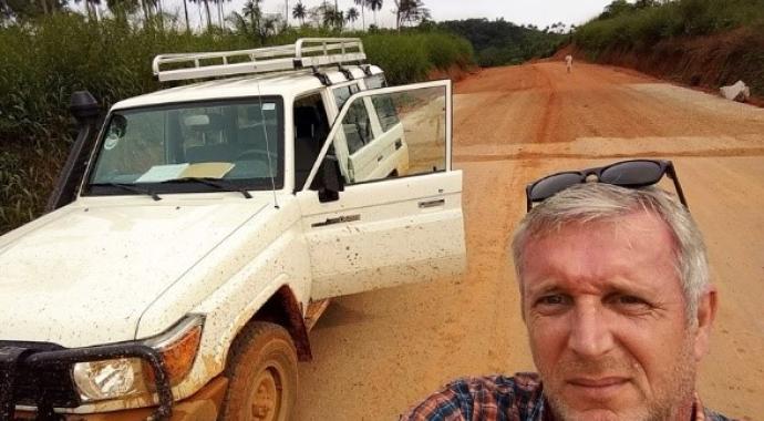Der Autor unterwegs im 4x4 in Afrika 