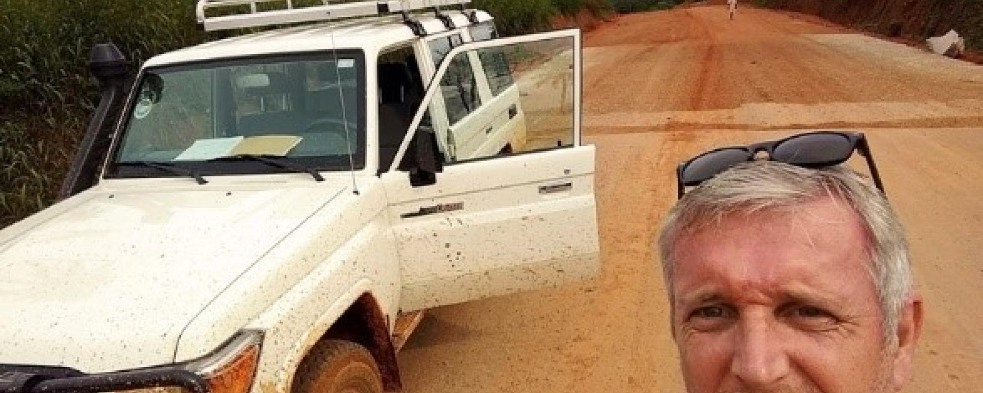 Der Autor unterwegs im 4x4 in Afrika 